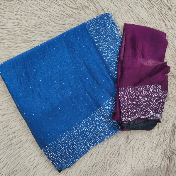 Premium Fendy Silk Saree with Multi-Colour Stone Work | SR86